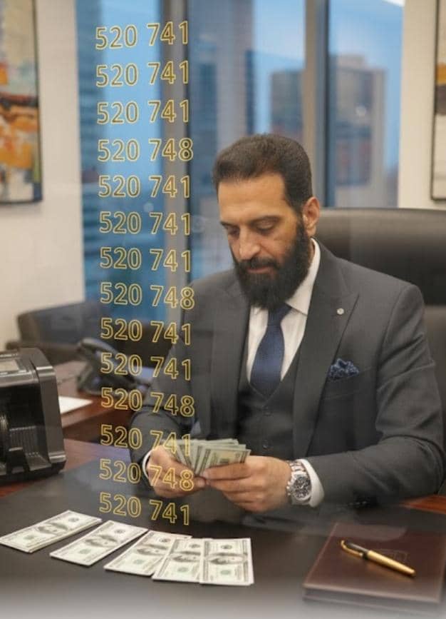 دکتر سید امیر حسینی در حال شمردن دلارها